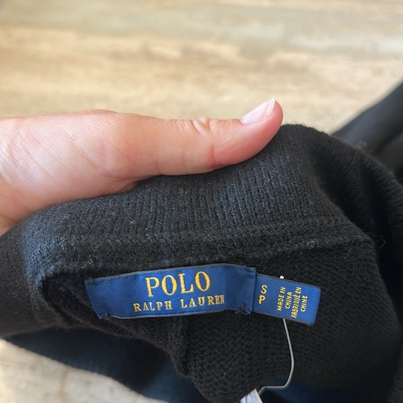 Polo Ralph Lauren Women's merino wool blend knit Black Jogger Pants Small NWT - Picture 9 of 9
